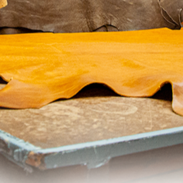 Finished calf leather